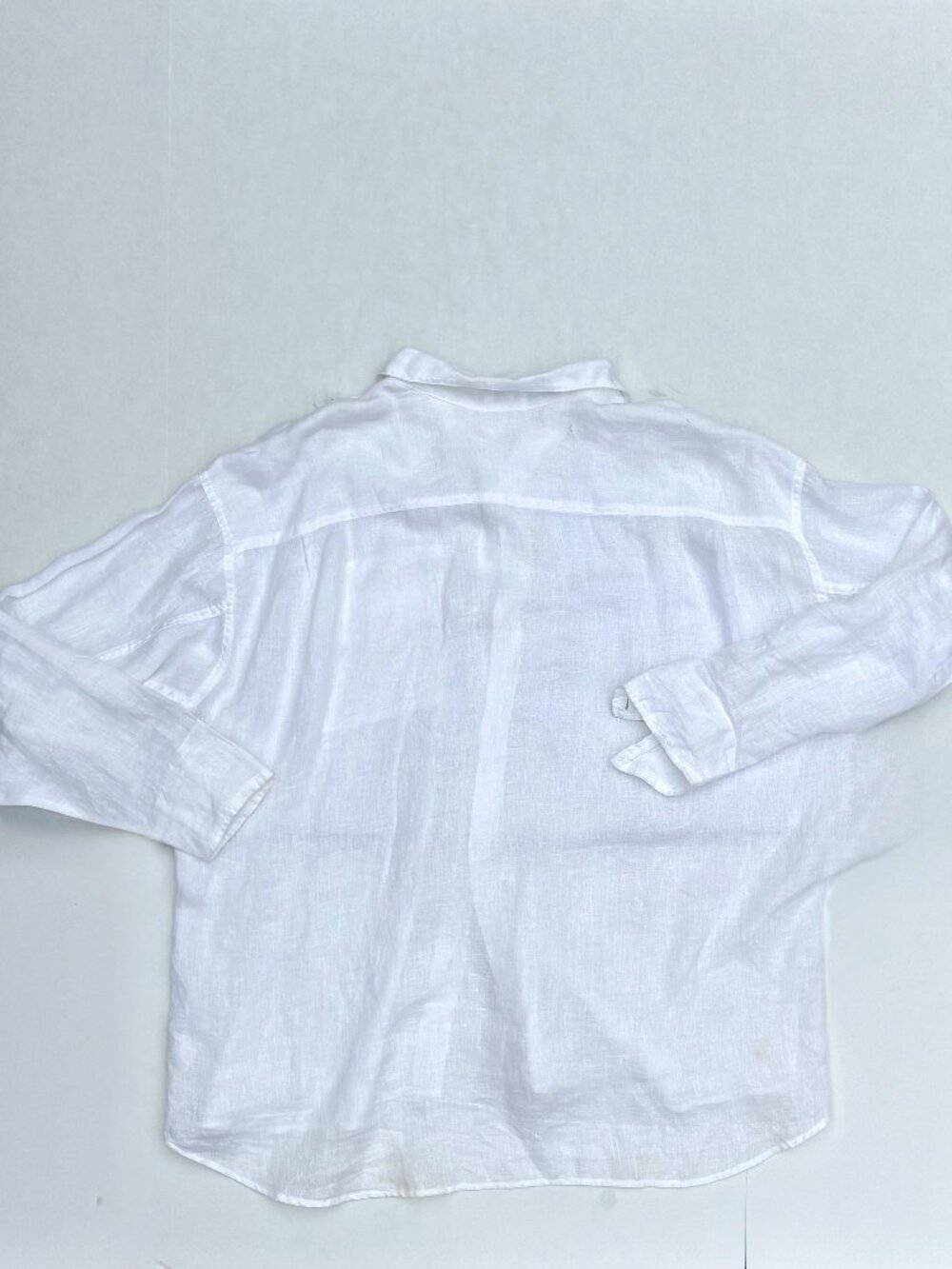 Women’s CP Shades White 100% Linen Long Sleeve Button Up Shirt, XXL - Picture 7 of 13